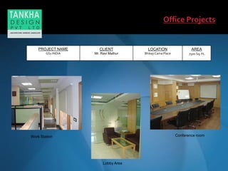 Work Station Conference room
Lobby Area
PROJECT NAME
GS1 INDIA
CLIENT
Mr. Ravi Mathur
LOCATION
Bhikaji Cama Place
AREA
7500 Sq. Ft.
 
