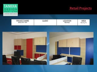 PROJECT NAME
MAKE MY TRIP
CLIENT LOCATION
Mumbai
AREA
800 Sq. Ft.
 