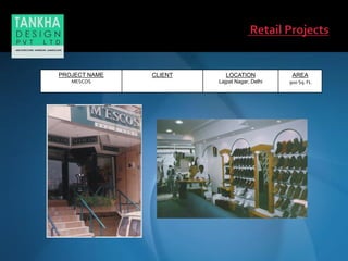 PROJECT NAME
MESCOS
CLIENT LOCATION
Lajpat Nagar, Delhi
AREA
900 Sq. Ft.
 