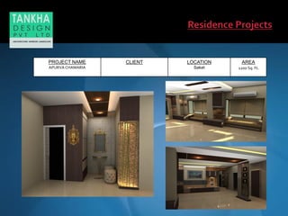 PROJECT NAME
APURVA CHAMARIA
CLIENT LOCATION
Saket
AREA
1200 Sq. Ft.
 