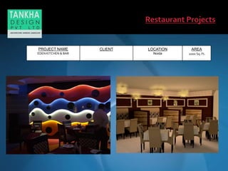 PROJECT NAME
EDENKITCHEN & BAR
CLIENT LOCATION
Noida
AREA
2000 Sq. Ft.
 