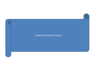 Analysis Of Football Factory. 