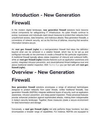 Introduction - New Generation Firewall.. | PDF