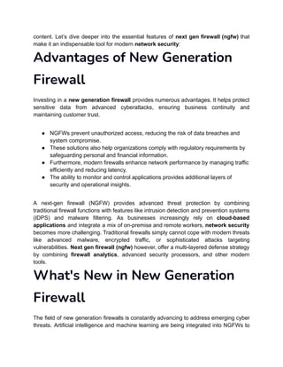 Introduction - New Generation Firewall.. | PDF