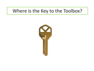 Where is the Key to the Toolbox?
 