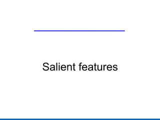 Salient features 