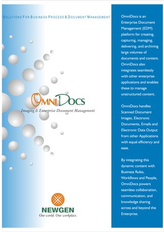 Newgen Omni Docs Brochure | PDF