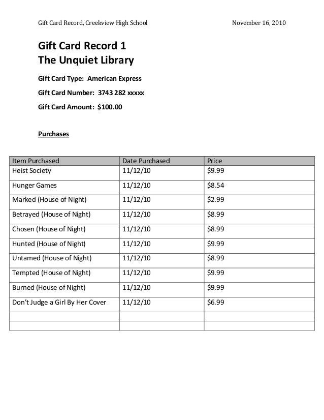 updated gift card tracking form sample