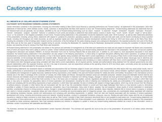 Cautionary statements
2
ALL AMOUNTS IN U.S. DOLLARS UNLESS OTHERWISE STATED
CAUTIONARY NOTE REGARDING FORWARD-LOOKING STATEMENTS
Certain information contained in this presentation, including any information relating to New Gold’s future financial or operating performance are “forward looking”. All statements in this presentation, other than
statements of historical fact, which address events, results, outcomes or developments that New Gold expects to occur are “forward-looking statements”. Forward-looking statements are statements that are
not historical facts and are generally, but not always, identified by the use of forward-looking terminology such as “plans”, “expects”, “is expected”, “budget”, “scheduled”, “targeted”, “estimates”, “forecasts”,
“intends”, “anticipates”, “projects”, “potential”, “believes” or variations of such words and phrases or statements that certain actions, events or results “may”, “could”, “would”, “should”, “might” or “will be taken”,
“occur” or “be achieved” or the negative connotation of such terms. Forward-looking statements in this presentation include the statements made under “2018 Guidance”, as well as other statements elsewhere
in this presentation, including, among others, statements with respect to: guidance for production, operating expense, all-in sustaining costs and total cash costs, and the factors contributing to those expected
results, including mill throughput and metal recoveries, as well as expected capital and other expenditures; planned development activities and timing for 2018 and future years at the Rainy River Mine,
including the completion of the full tailings damn footprint and the construction of the first tailings lift, the waste stripping program and underground development; the expected production and costs of the Rainy
River Mine over its first nine years of operation; targeted timing for permits, including the Blackwater EA; expected timing for Blackwater development activities, including the completion of internal trade-off
studies; and expecting timing for closing of the Peak Mines sale transaction.
All forward-looking statements in this presentation are based on the opinions and estimates of management as of the date such statements are made and are subject to important risk factors and uncertainties,
many of which are beyond New Gold’s ability to control or predict. Certain material assumptions regarding such forward-looking statements are discussed in this presentation, New Gold’s annual and quarterly
management’s discussion and analysis (“MD&A”), its Annual Information Form and its Technical Reports filed at www.sedar.com. In addition to, and subject to, such assumptions discussed in more detail
elsewhere, the forward-looking statements in this presentation are also subject to the following assumptions: (1) there being no significant disruptions affecting New Gold’s operations; (2) political and legal
developments in jurisdictions where New Gold operates, or may in the future operate, being consistent with New Gold’s current expectations; (3) the accuracy of New Gold’s current mineral reserve and mineral
resource estimates; (4) the exchange rate between the Canadian dollar, Mexican peso and U.S. dollar being approximately consistent with current levels; (5) prices for diesel, natural gas, fuel oil, electricity and
other key supplies being approximately consistent with current levels; (6) equipment, labour and materials costs increasing on a basis consistent with New Gold’s current expectations; (7) arrangements with
First Nations and other Aboriginal groups being consistent with New Gold’s current expectations; (8) all required permits, licenses and authorizations being obtained from the relevant governments and other
relevant stakeholders within the expected timelines; and (8) in the case of production, cost and expenditure outlooks at the operating mines for 2018 and future years, commodity prices and exchange rates
being consistent with those estimated for the purposes for 2018.
Forward-looking statements are necessarily based on estimates and assumptions that are inherently subject to known and unknown risks, uncertainties and other factors that may cause actual results, level of
activity, performance or achievements to be materially different from those expressed or implied by such forward-looking statements. Such factors include, without limitation: significant capital requirements and
the availability and management of capital resources; additional funding requirements; price volatility in the spot and forward markets for metals and other commodities; fluctuations in the international currency
markets and in the rates of exchange of the currencies of Canada, the United States and Mexico; discrepancies between actual and estimated production, between actual and estimated mineral reserves and
mineral resources and between actual and estimated metallurgical recoveries; fluctuation in treatment and refining charges; changes in national and local government legislation in Canada, the United States
and Mexico or any other country in which New Gold currently or may in the future carry on business; taxation; controls, regulations and political or economic developments in the countries in which New Gold
does or may carry on business; the speculative nature of mineral exploration and development, including the risks of obtaining and maintaining the validity and enforceability of the necessary licenses and
permits and complying with the permitting requirements of each jurisdiction in which New Gold operates; the lack of certainty with respect to foreign legal systems, which may not be immune from the influence
of political pressure, corruption or other factors that are inconsistent with the rule of law; the uncertainties inherent to current and future legal challenges New Gold is or may become a party to; diminishing
quantities or grades of mineral reserves and mineral resources; competition; loss of key employees; rising costs of labour, supplies, fuel and equipment; actual results of current exploration or reclamation
activities; uncertainties inherent to mining economic studies; changes in project parameters as plans continue to be refined; accidents; labour disputes; defective title to mineral claims or property or contests
over claims to mineral properties; unexpected delays and costs inherent to consulting and accommodating rights of Indigenous groups; risks, uncertainties and unanticipated delays associated with obtaining
and maintaining necessary licenses, permits and authorizations and complying with permitting requirements. In addition, there are risks and hazards associated with the business of mineral exploration,
development and mining, including environmental events and hazards, industrial accidents, unusual or unexpected formations, pressures, cave-ins, flooding and gold bullion losses (and the risk of inadequate
insurance or inability to obtain insurance to cover these risks) as well as “Risk Factors” included in New Gold’s disclosure documents filed on and available at www.sedar.com. Forward-looking statements are
not guarantees of future performance, and actual results and future events could materially differ from those anticipated in such statements. All of the forward-looking statements contained in this presentation
are qualified by these cautionary statements. New Gold expressly disclaims any intention or obligation to update or revise any forward-looking statements whether as a result of new information, events or
otherwise, except in accordance with applicable securities laws.
The footnotes, endnotes and appendix to this presentation contain important information. The endnotes and appendix are found at the end of the presentation. All amounts in US dollars unless otherwise
indicated.
 