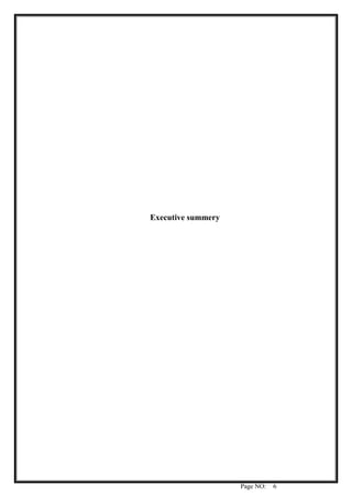 Page NO: 6
Executive summery
 