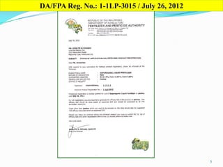 5
DA/FPA Reg. No.: 1-1LP-3015 / July 26, 2012
 