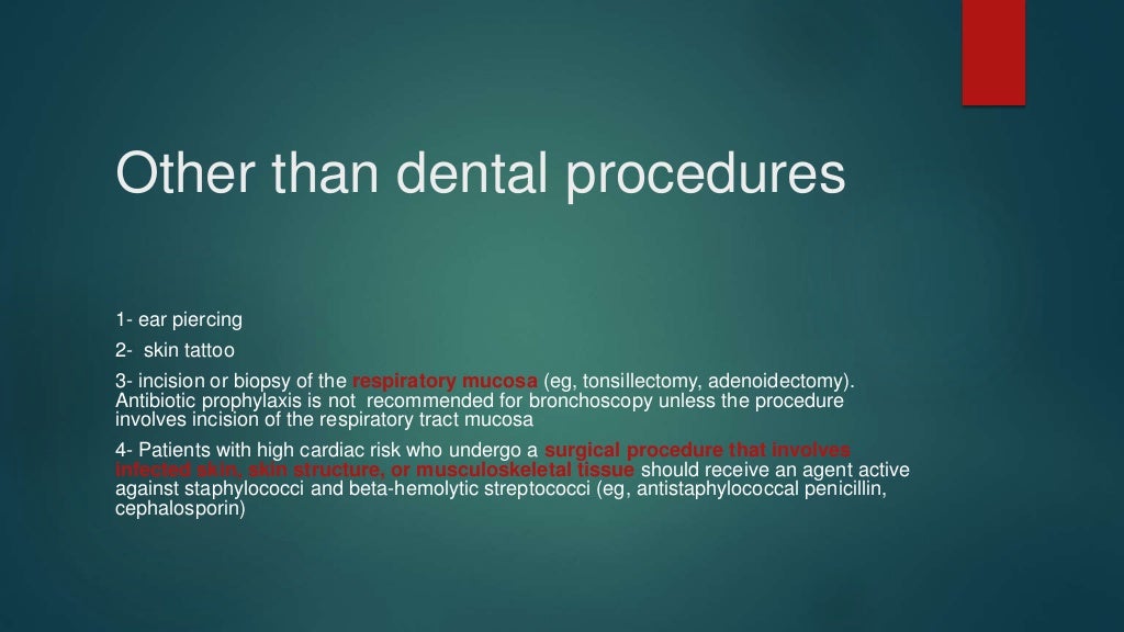 PEDO New guidelines for prophylaxis against infective endocarditis