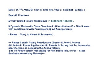 ~~ New hindi film singham returns reveiw ~~ | DOCX