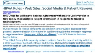Protecting Patient Privacy: Navigating HIPAA in Digital Landscapes | PPT