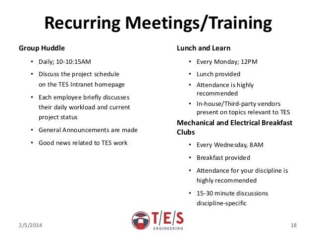 orientation schedule for new employees