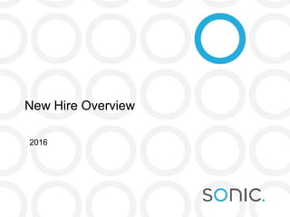New Hire Overview
2016
 