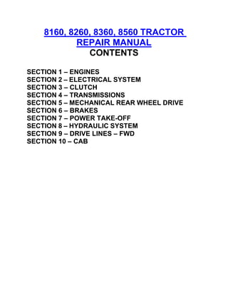 New Holland 8560 service repair manual PDF | PDF