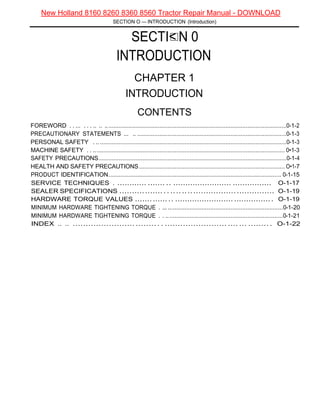 New Holland 8560 service repair manual PDF | PDF