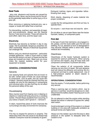 New Holland 8560 service repair manual PDF | PDF