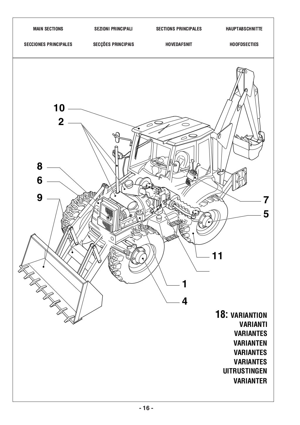 New holland b110 backhoe loader parts catalogue manual