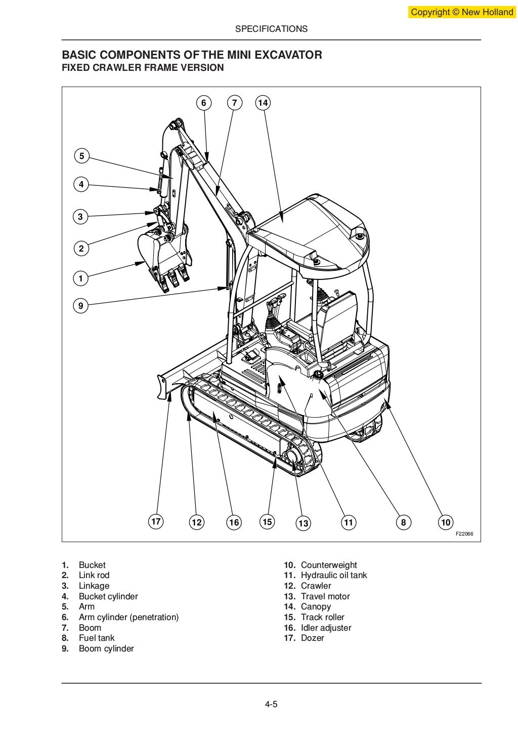 New holland e18 hydraulic excavator service repair manual
