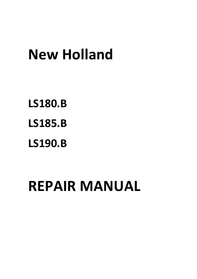 New Holland LS180 B LS185 B LS190 B Manual