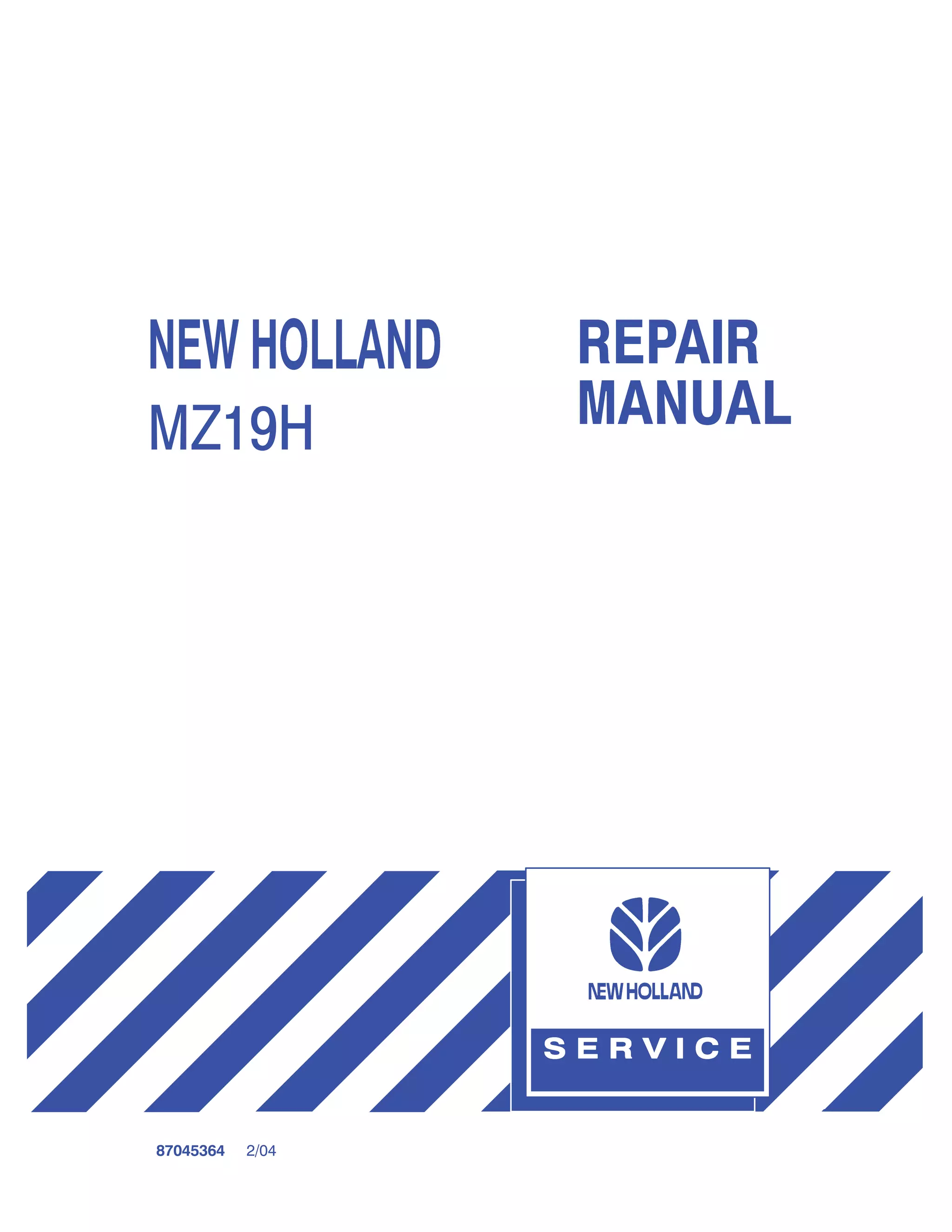 New holland mz19 h zero turn lawn mower service repair manual | PDF