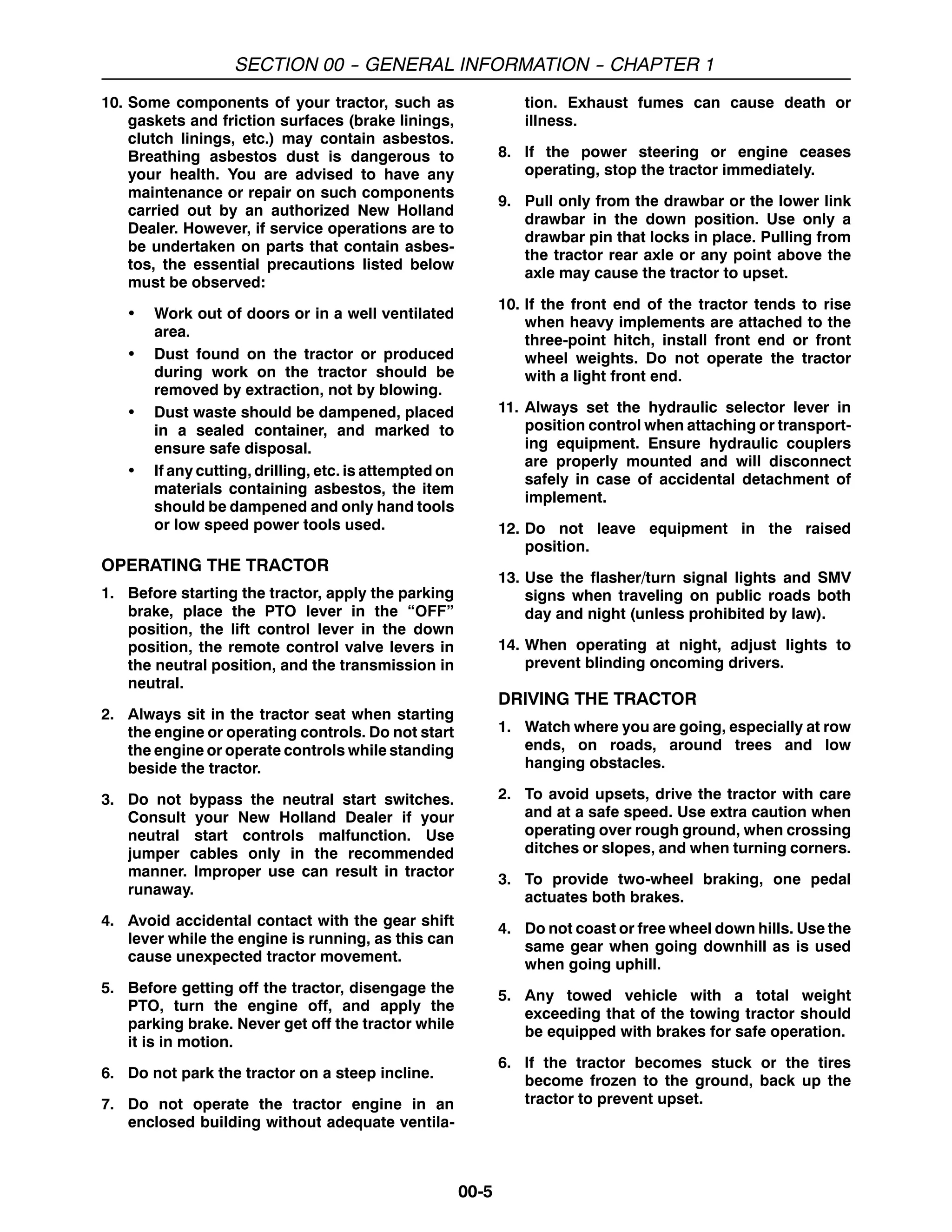 New holland t1030 tractor service repair manual | PDF