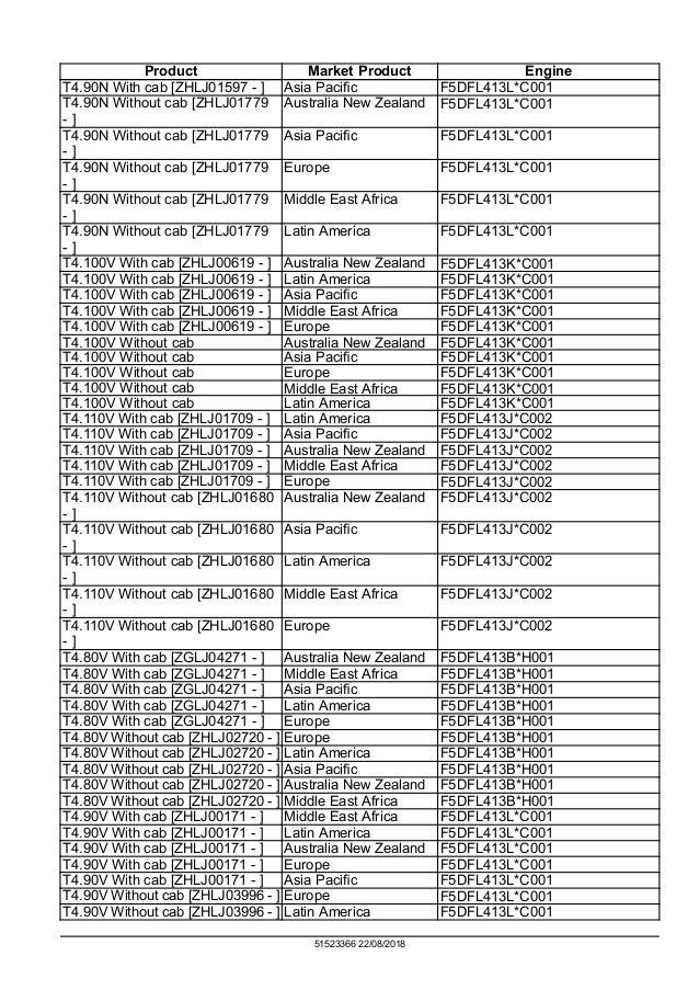 New Holland T4 80 V Tractor Service Repair Manual
