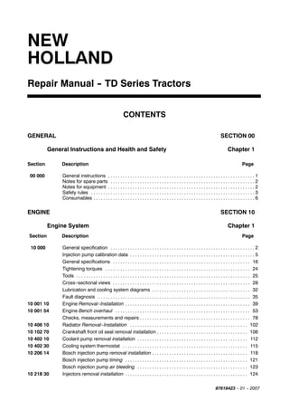 New holland td80 d tractor service repair manual instant download