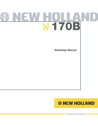 ECNAMROFREPNEVORP
W170B
Workshop Manual
 