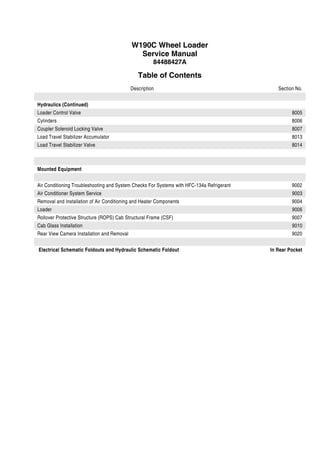New holland w190 c tier 4 wheel loader service repair manual | PDF