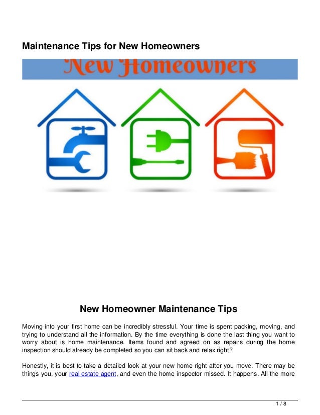 new homeowner maintenance tips homeowner maintenance
