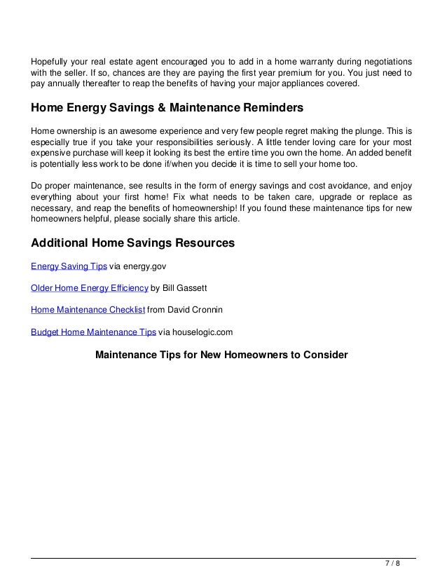 homeowner maintenance