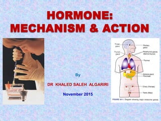 By
DR KHALED SALEH ALGARIRI
November 2015
HORMONE:
MECHANISM & ACTION
 