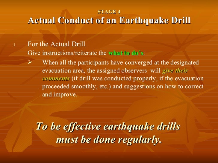 New how to conduct eq drill in school