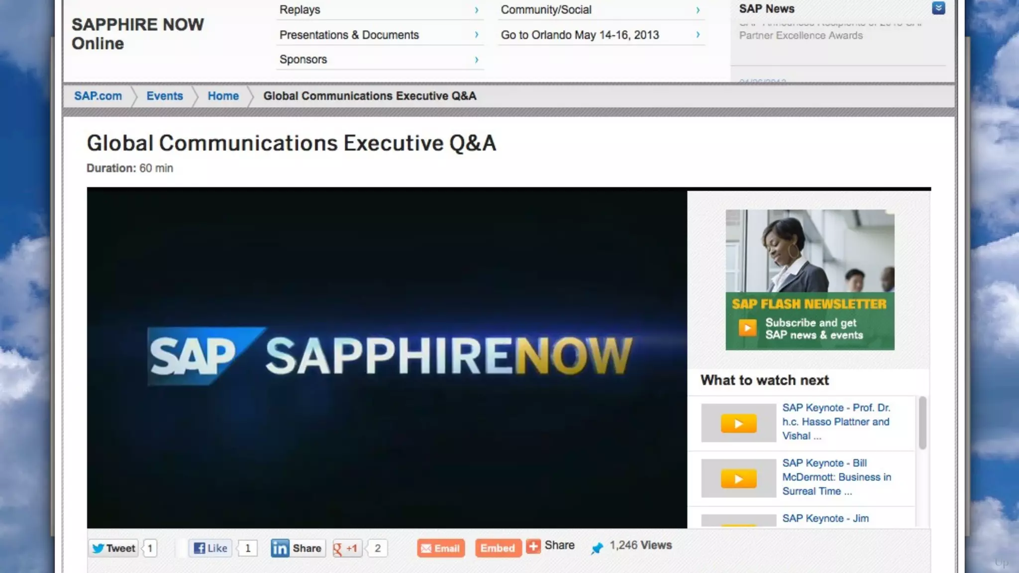 SAP Sapphire Now




                   Up
 