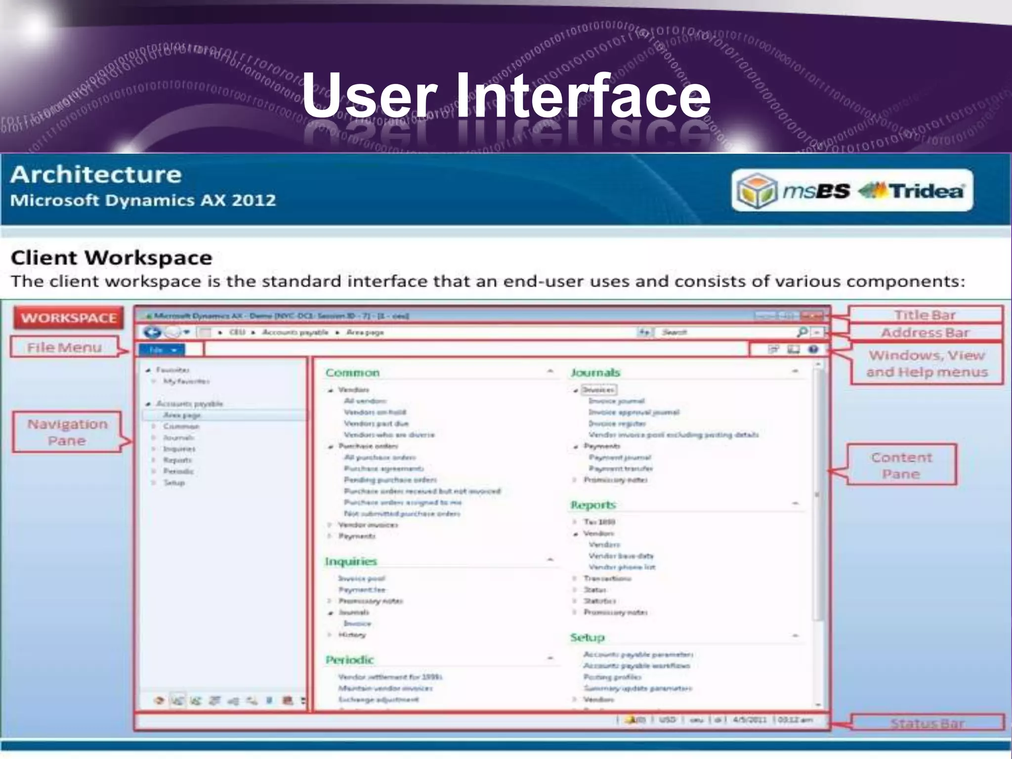 User Interface
 