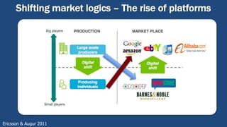 Shifting market logics – The rise of platforms
Ericsson & Augur 2011
 