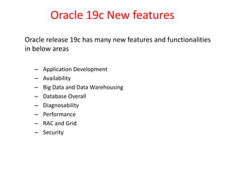 What’s New in Oracle Database 19c - Part 1 | PPTX