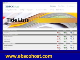 www.ebscohost.com
 