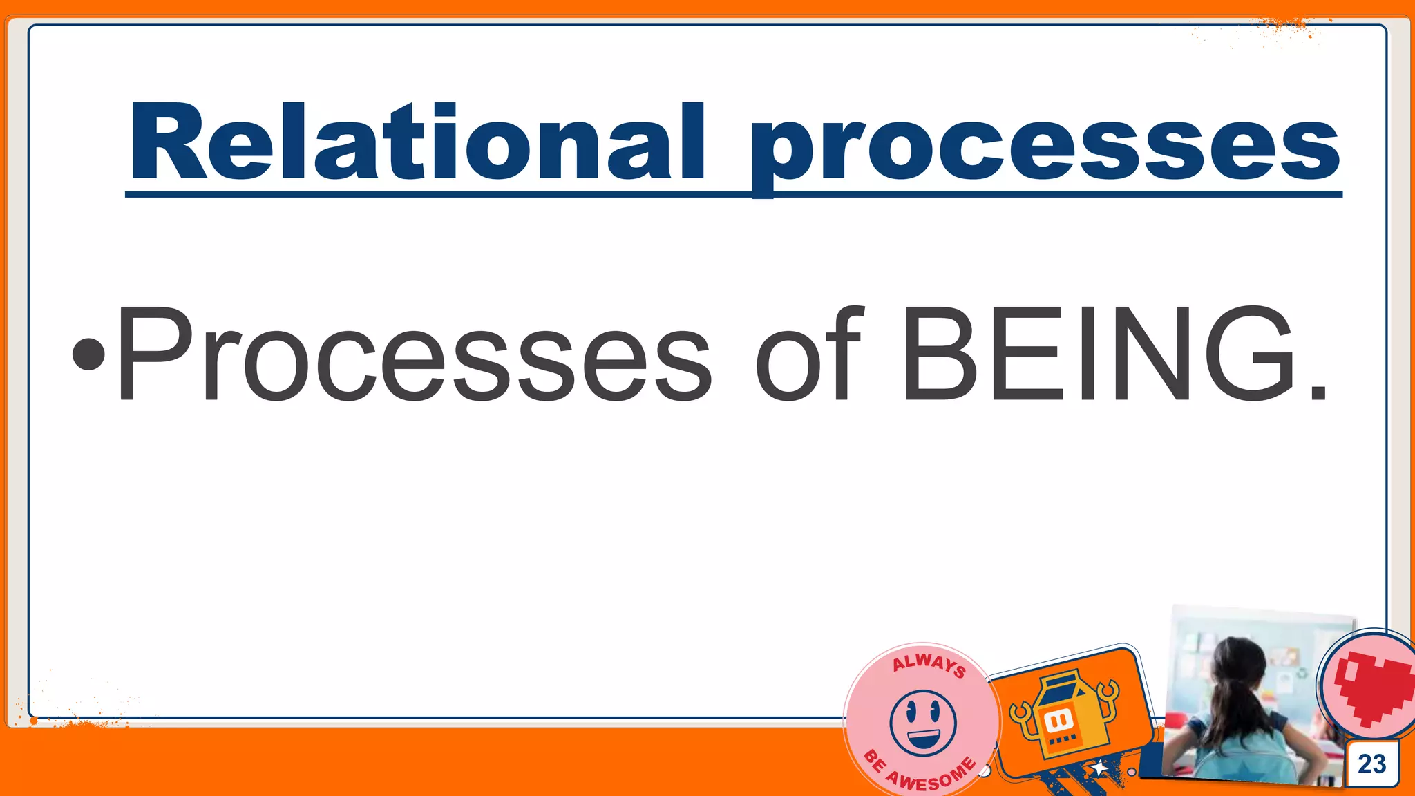 Jens Martensson
Relational processes
•Processes of BEING.
23
 