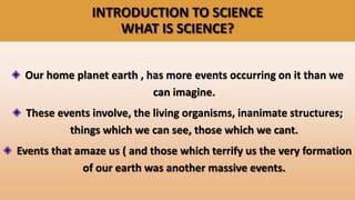 New Introduction to science | PPT
