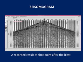 A recorded result of shot point after the blast
SEISOMOGRAM
 