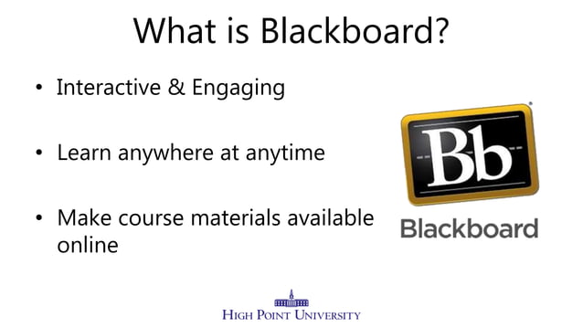 Introduction to Blackboard at HPU | PPT