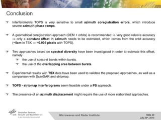 TH1.L09 - INVESTIGATIONS ON TOPS INTERFEROMETRY WITH TERRASAR-X | PPT