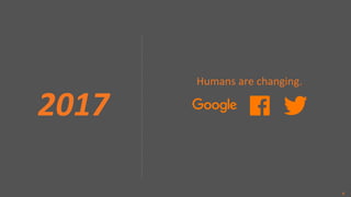 Humans are changing.
2017
6
 