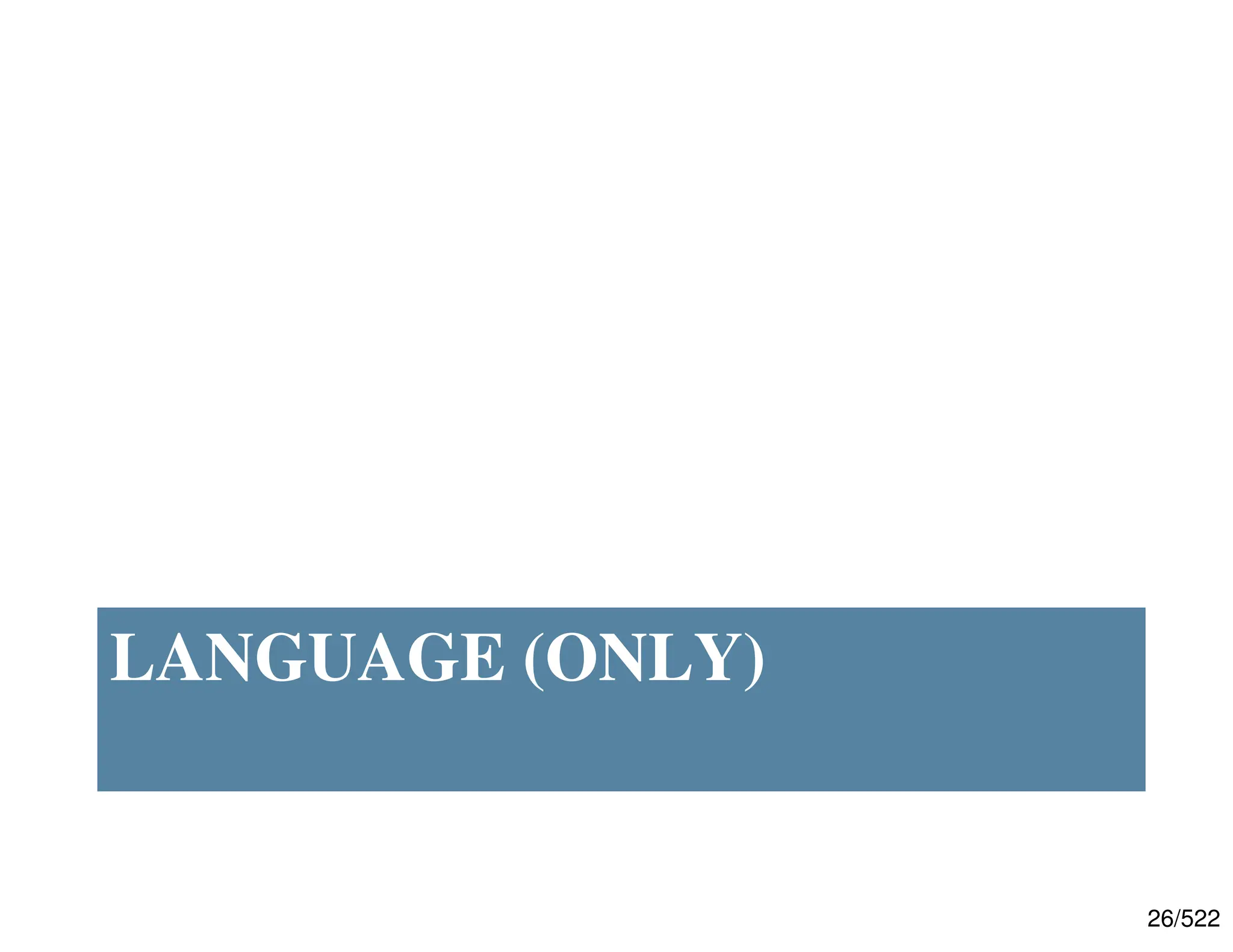 26/522 LANGUAGE (ONLY) 