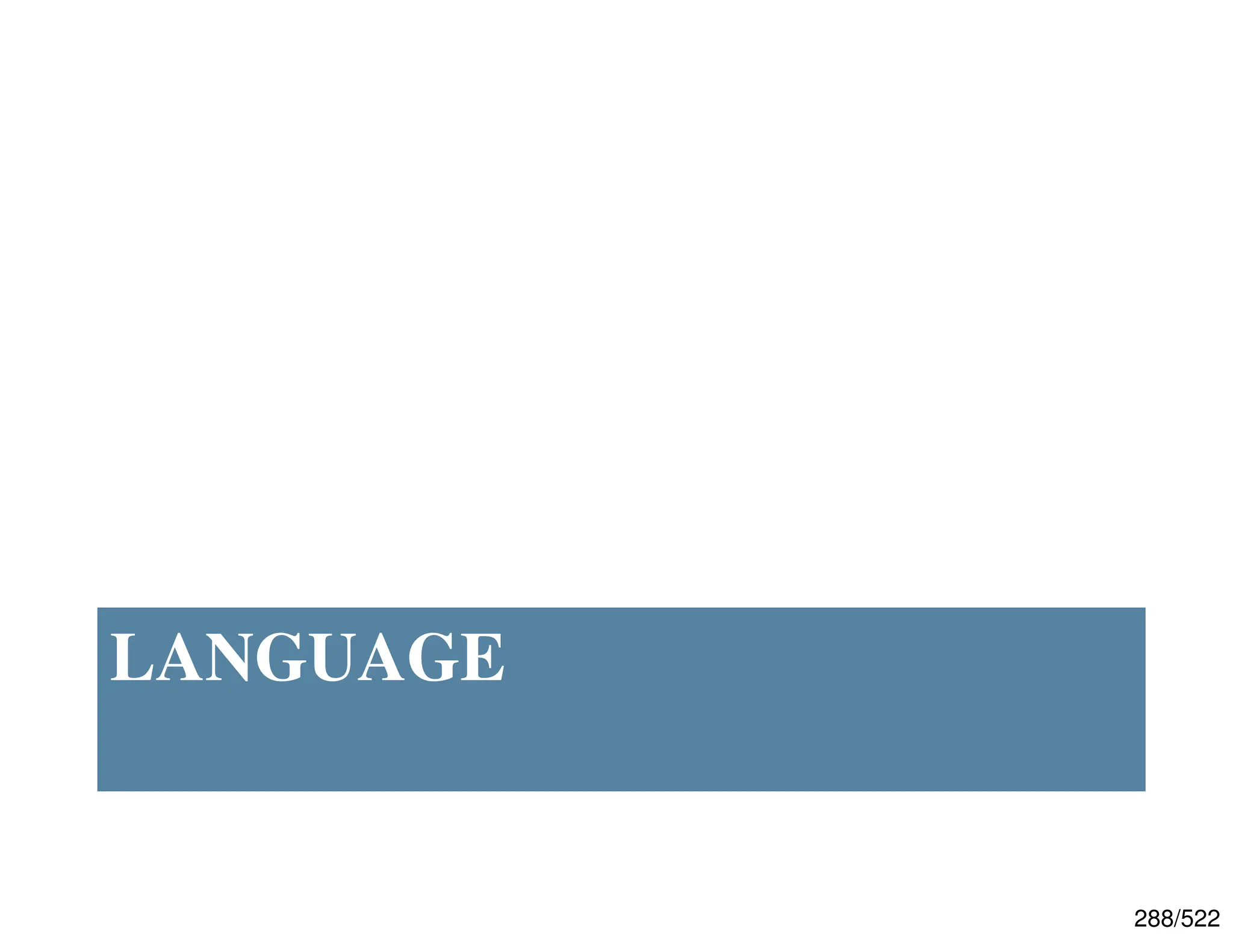 288/522 LANGUAGE 