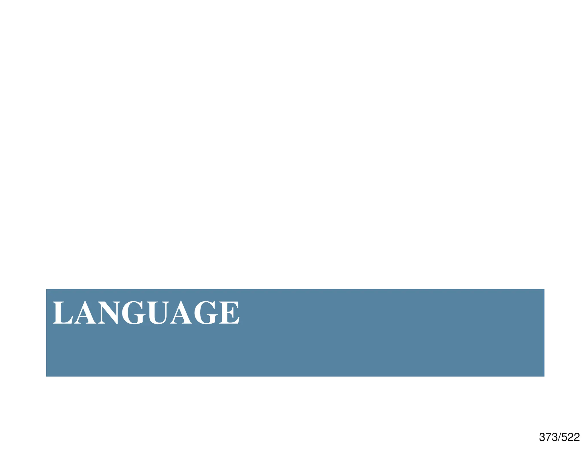 373/522 LANGUAGE 